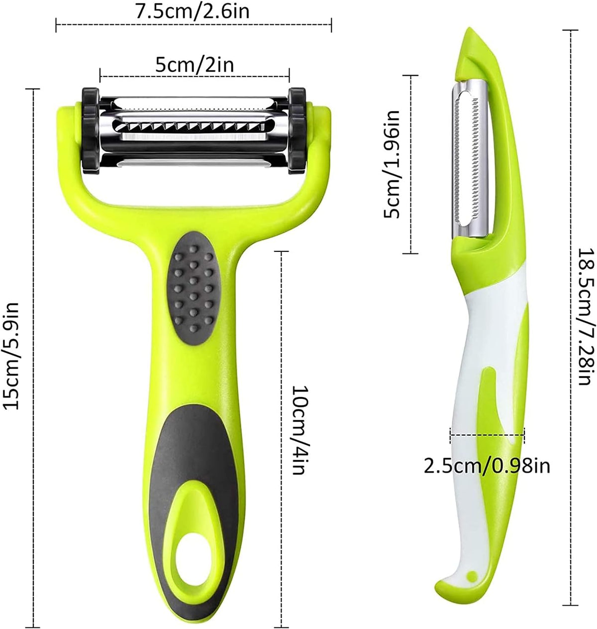 3-Piece Stainless Steel Vegetable Peeler Set