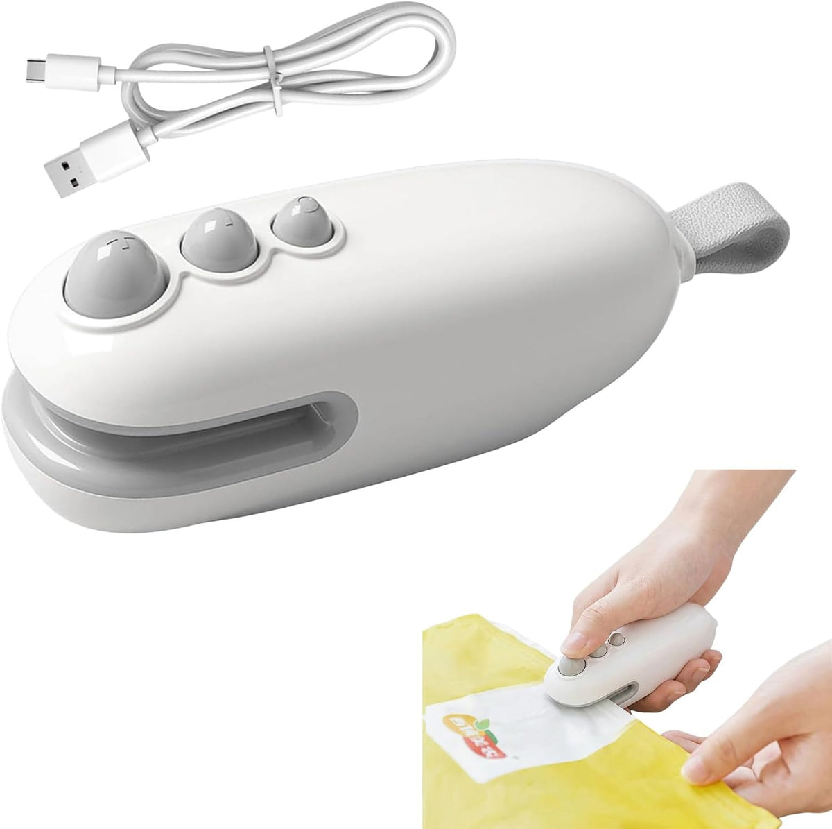 2-in-1 Mini Bag Sealer | Rechargeable Heat Sealer & Cutter