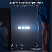 2-Pack Rechargeable LED Motion Sensor Under-Cabinet Lights | Magnetic Wireless