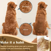 2-in-1 Pet Grooming Comb | Self-Cleaning Deshedding Brush for Dogs & Cats