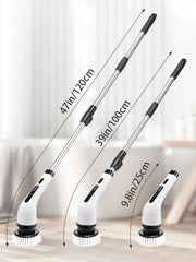 Cordless Electric Spin Scrubber – 9 Brush Heads