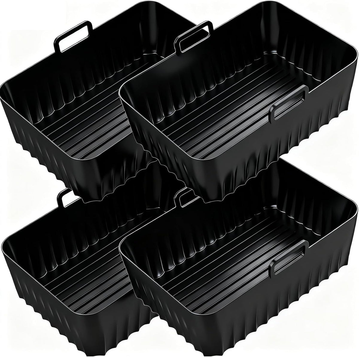 4Pcs Reusable Silicone Air Fryer Liners