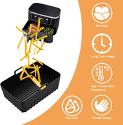 4Pcs Reusable Silicone Air Fryer Liners