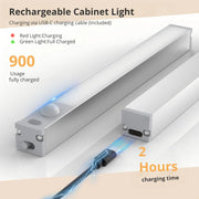 Small Wardrobe Lights Motion Sensor with USB Rechargeable 18Cm, 3Pcs