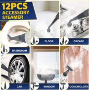 Steam Cleaner, Handheld Steam Cleaner for Home with Safety Lock, 12 Accessories Multisurface Portable Steam Cleaner for Cleaning, 450ML Capacity Steam Cleaner Handheld for Bath, Kitchen, Floor, Window