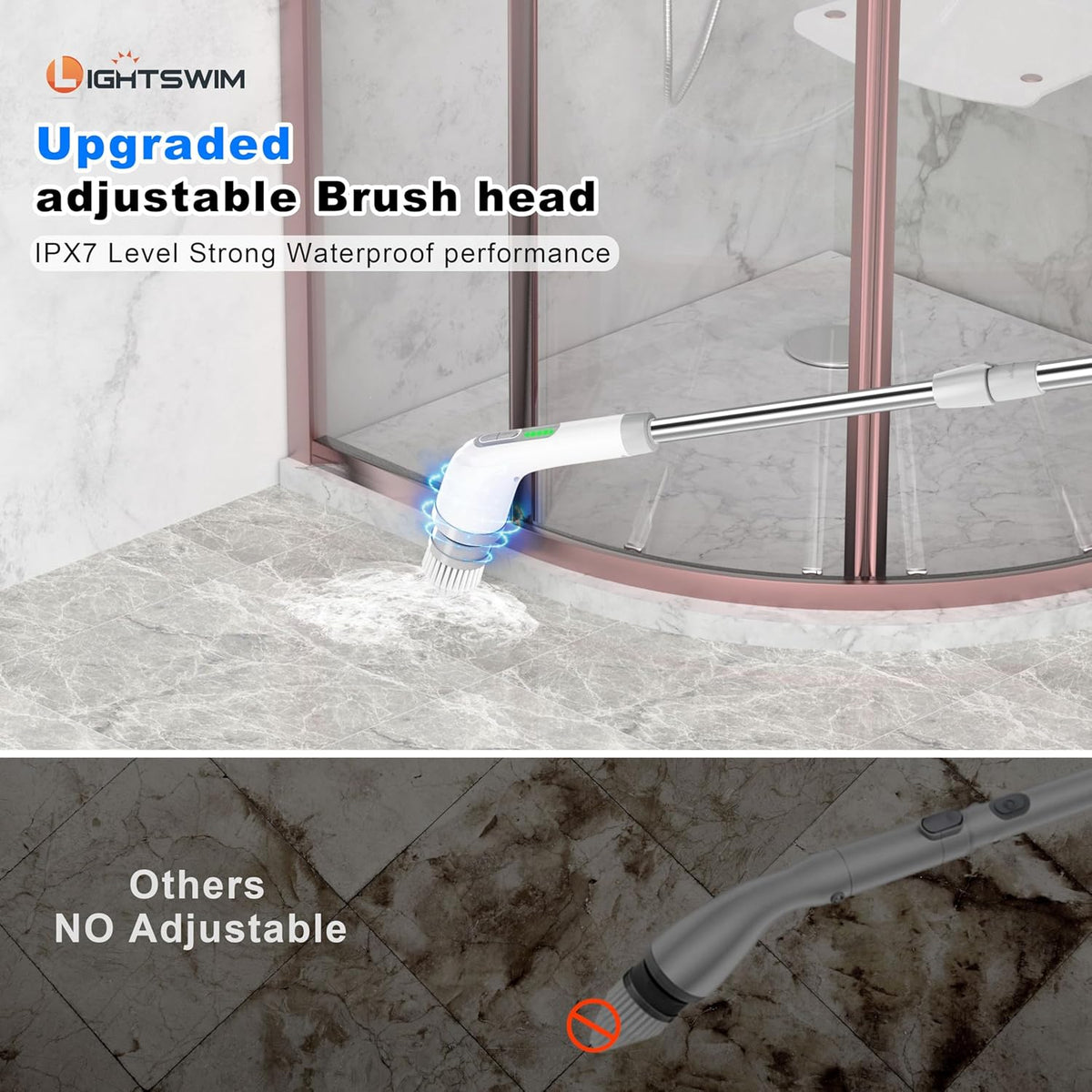 7-in-1 Electric Spin Scrubber | 420RPM Powerful Cleaning Brush