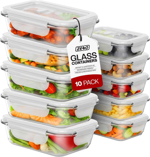 10-Piece Glass Meal Prep Container Set