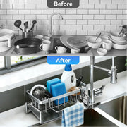 Kitchen Sink Sponge Holder & Caddy – Grey