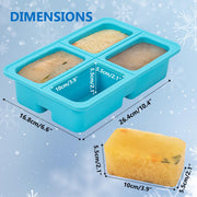 4-Compartment Silicone Soup Freezer Mould