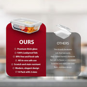 10-Piece Glass Meal Prep Container Set