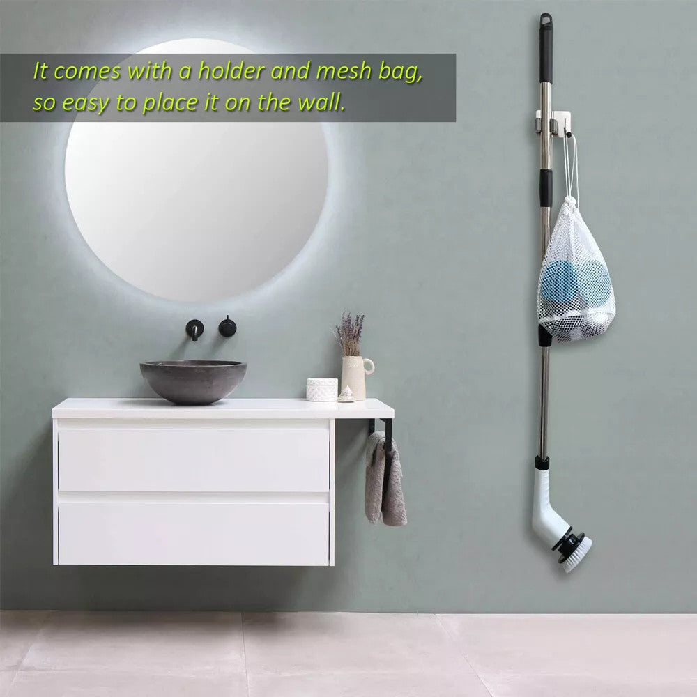 Cordless Electric Spin Scrubber – 9 Brush Heads