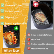 4Pcs Reusable Silicone Air Fryer Liners