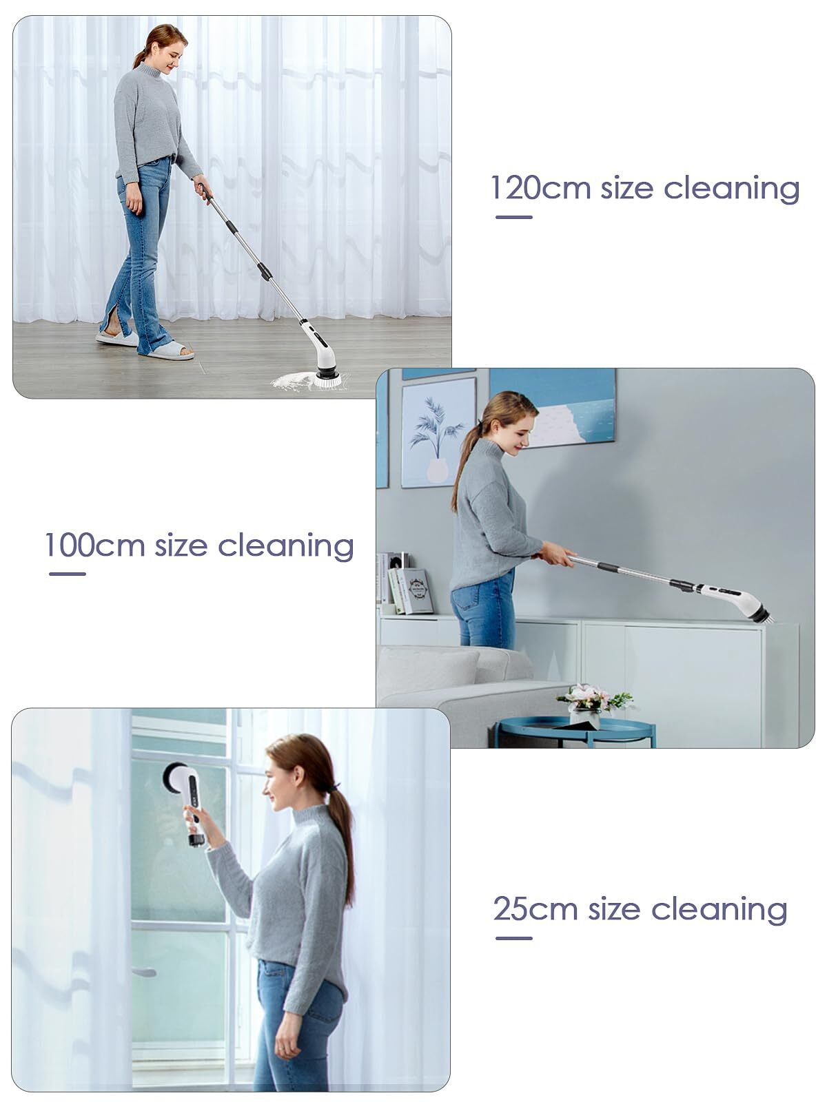 Cordless Electric Spin Scrubber – 9 Brush Heads