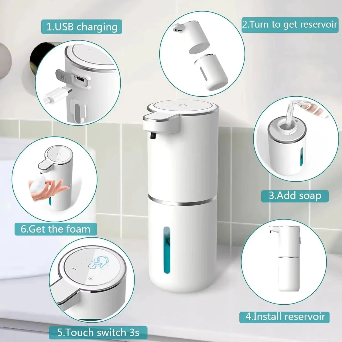 Automatic Touchless Foaming Soap Dispenser – 380ml