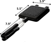 Sandwich Maker, Grilled Sandwich and Panini Maker Pan with Non-Stick Plates, Stovetop Toasted Sandwich Maker Aluminum Flip Pan for Home Kitchen, 5.9" L X 14.2" H
