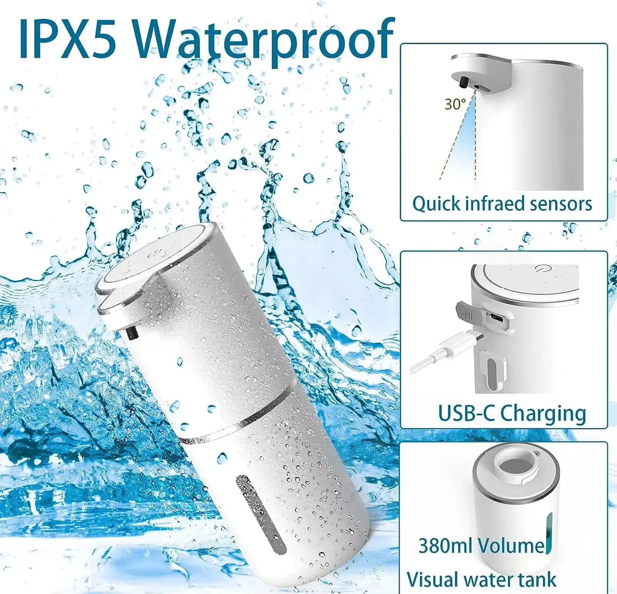 Automatic Touchless Foaming Soap Dispenser – 380ml